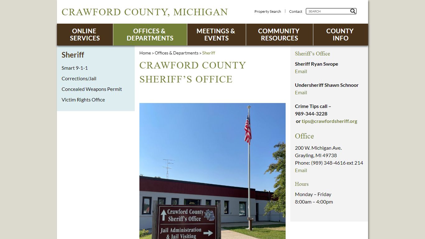 Crawford County Michigan Sheriff